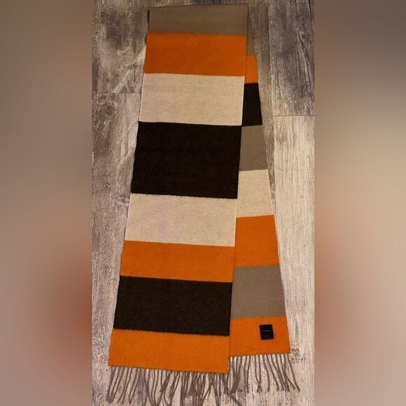 🍁Express cashmere and merino wool, fall colors, extra long Scarf 9.5”x72” EUC - Picture 1 of 8